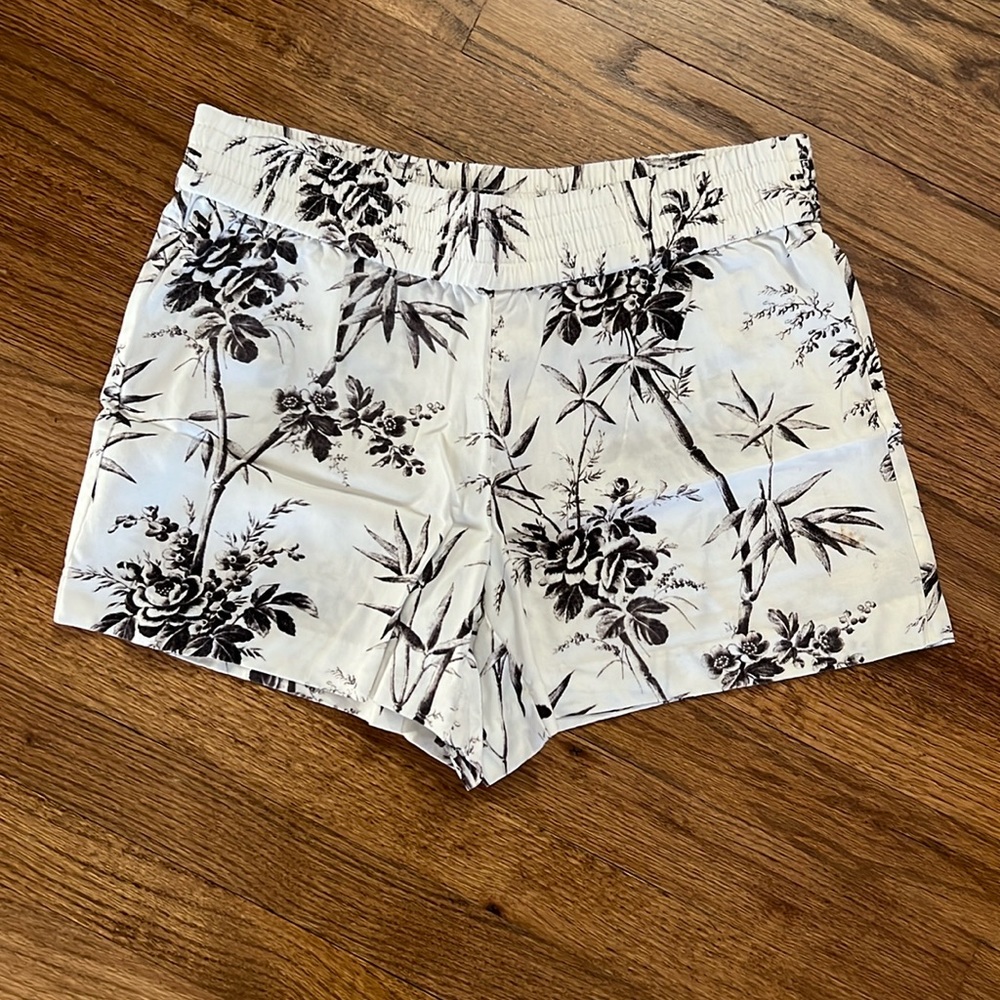 Ann Taylor Loft- stretchy waist- very light weight- black/white shorts- size 2